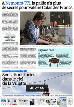 XS actu presse le parisien marqueterie paille valerie colas des francs